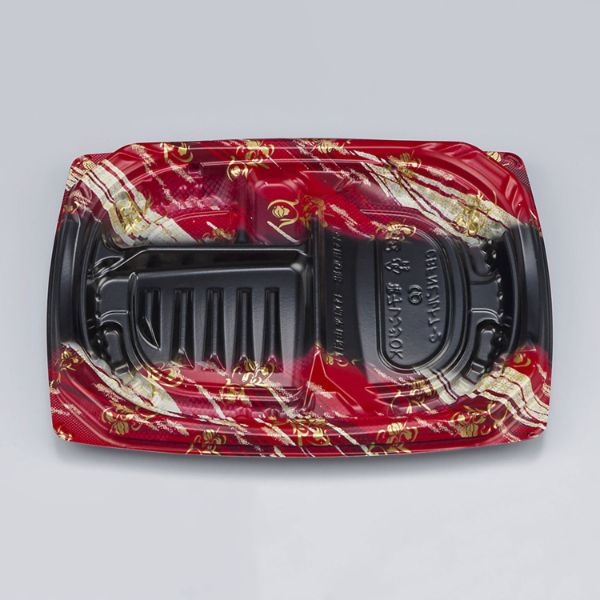 弁当容器　CBFNビルト7-2 鮫雲赤本体　600枚(50枚×12) 0A10107022915　シーピー化成（直送品）