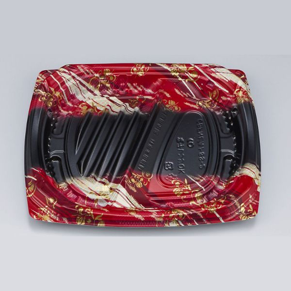 弁当容器　CBFNビルト8S-2 鮫雲赤本体　600枚(50枚×12) 0A10108522915　シーピー化成（直送品）