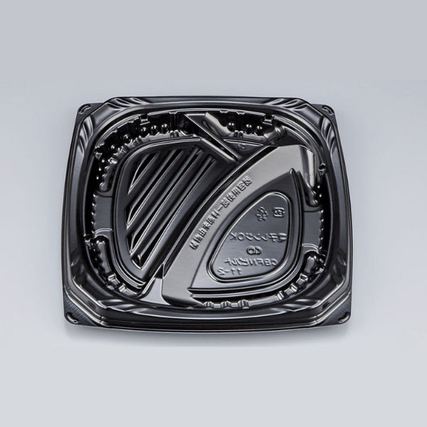 弁当容器　CBFNビルト11-2 黒本体　400枚(50枚×8) 0A10111020525　シーピー化成（直送品）