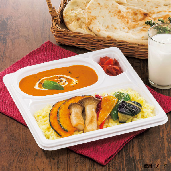 弁当容器　CBFNランチ13 ホワイト本体　400枚(50枚×8) 0A10313000075　シーピー化成（直送品）