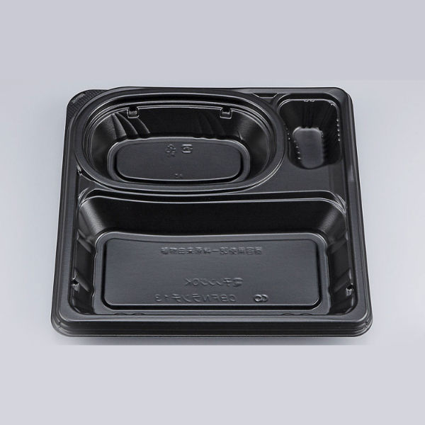 弁当容器　CBFNランチ13 黒本体　400枚(50枚×8) 0A10313000525　シーピー化成（直送品）
