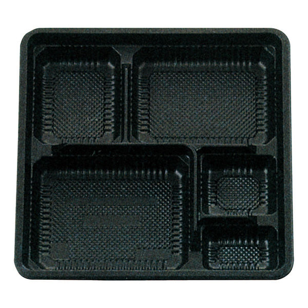 タカギ産業 弁当容器　MC-3 黒 本体　500枚(125枚×4) 2002916（直送品）