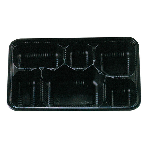 タカギ産業 弁当容器　MC-4 黒 本体　1000枚(125枚×8) 2002917（直送品）