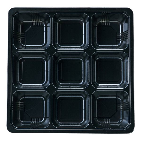 タカギ産業 仕出弁当　TSR-BOX70-70(3) 中仕切 黒　300枚(50枚×6) 2003533（直送品）