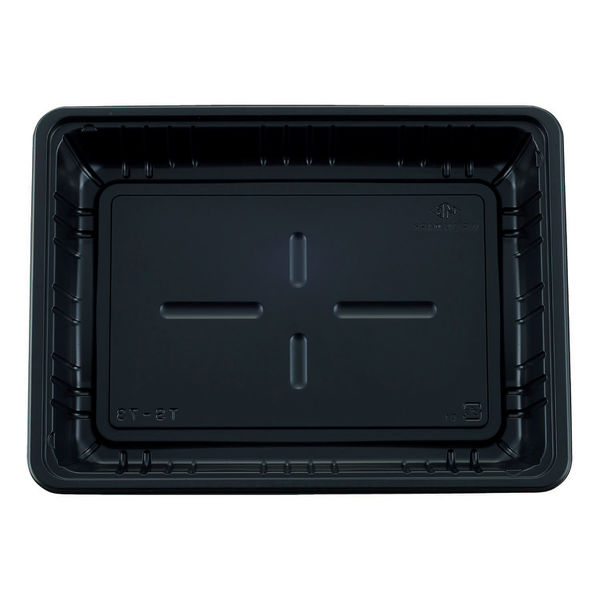 タカギ産業 弁当容器 TS-73 黒 本体 800枚(50枚×16) 2004102 1ケース(800枚入(50枚×16袋))（直送品）