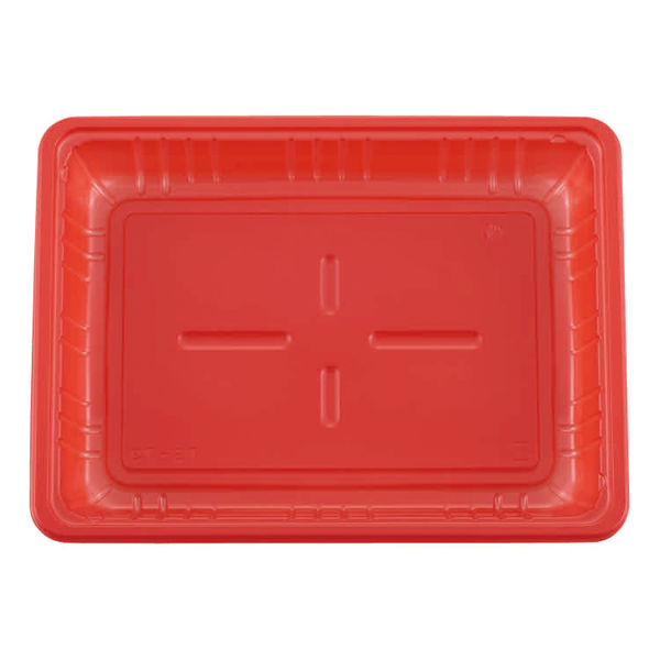 タカギ産業 弁当容器 TS-73 赤 本体 800枚(50枚×16) 2004104 1ケース(800枚入(50枚×16袋))（直送品）