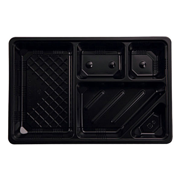 タカギ産業 弁当容器 TSR-90-60(2) 黒 本体 900枚(50枚×18) 2004564 1ケース(900枚入(50枚×18袋))（直送品）