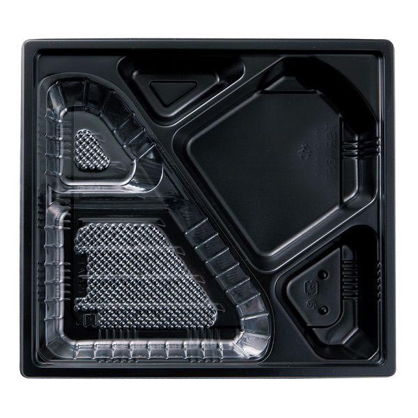 タカギ産業 弁当容器 TSR-65T 黒 本体 1000枚(50枚×20) 2004583 1ケース(1000枚入(50枚×20袋))（直送品）