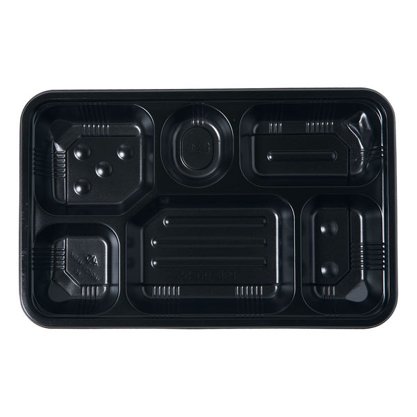 タカギ産業 弁当容器 TSR-90-55 黒 本体 800枚(50枚×16) 2004607 1ケース(800枚入(50枚×16袋))（直送品）