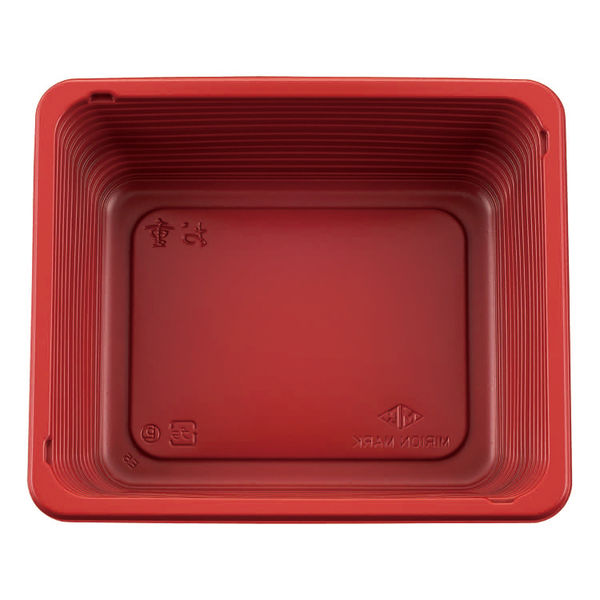 タカギ産業 どんぶり容器 お重 タメ/赤 本体 600枚(50枚×12) 2005055 1ケース(600枚入(50枚×12袋))（直送品）