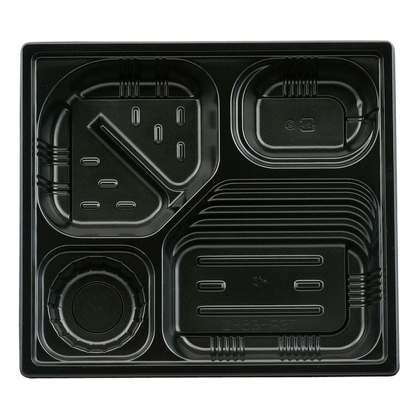 タカギ産業 弁当容器　TSR-65(3) 黒 本体　1000枚(50枚×20) 2005566（直送品）