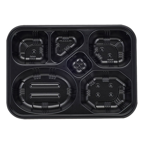 タカギ産業 弁当容器　TSR-690 黒 本体　800枚(50枚×16) 2008018（直送品）