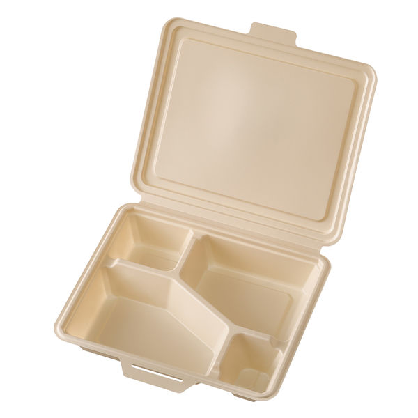 弁当容器 ランチボックス KM-59 ナチュラル 300枚(25枚×12) 54882 1ケース(300枚入(25枚×12袋))（直送品）