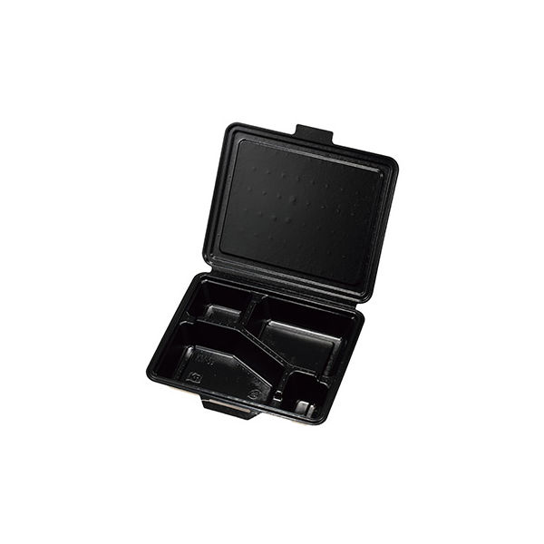 弁当容器 ランチボックス KM-59 ブラック 300枚(25枚×12) 54883 1ケース(300枚入(25枚×12袋))（直送品）