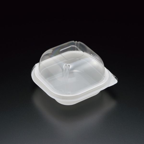 フードパック ユニコン LS-角110ドーム W 1200枚(100枚×12) 5K11151 1ケース(1200枚入(100枚×12袋))（直送品）