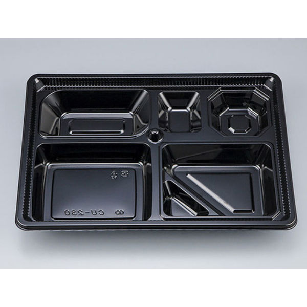 仕出弁当　CU-230 黒 本体N　400枚(20枚×20) 828230000525　シーピー化成（直送品）