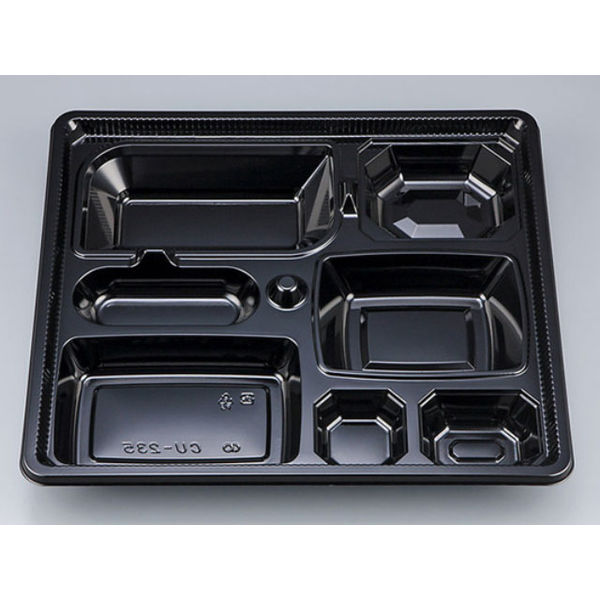 仕出弁当　CU-235 黒 本体N　200枚(20枚×10) 828235000525　シーピー化成（直送品）