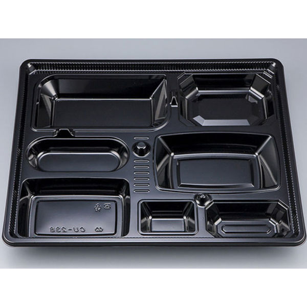 仕出弁当　CU-238 黒 本体N　160枚(20枚×8) 828238000525　シーピー化成（直送品）