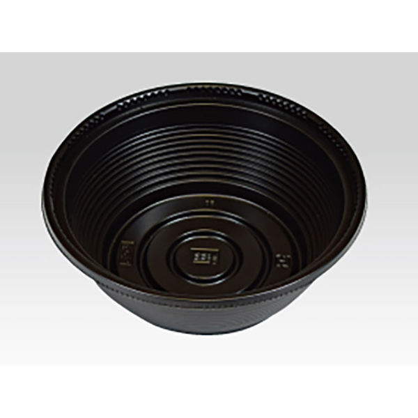 どんぶり容器 耐熱 STM155-350黒 本体 800枚(50枚×16) BB-9104 1ケース(800枚入(50枚×16袋))（直送品）