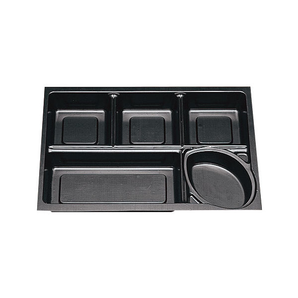 北原産業 弁当容器 中仕切115-80 C-3黒 80枚(20枚×4) CB11589 1ケース(80枚入(20枚×4袋))（直送品）