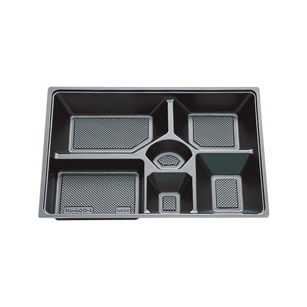 北原産業 弁当容器 中仕切115-80 C-1黒 80枚(20枚×4) CB11591 1ケース(80枚入(20枚×4袋))（直送品）