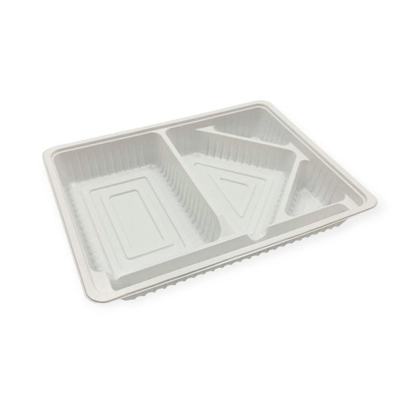 北原産業 弁当容器 中仕切70-55 白 300枚(50枚×6) CB-7055 1ケース(300枚入(50枚×6袋))（直送品）