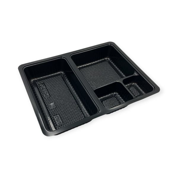 北原産業 弁当容器 中仕切70-55 C-1黒 300枚(50枚×6) CB-7060 1ケース(300枚入(50枚×6袋))（直送品）