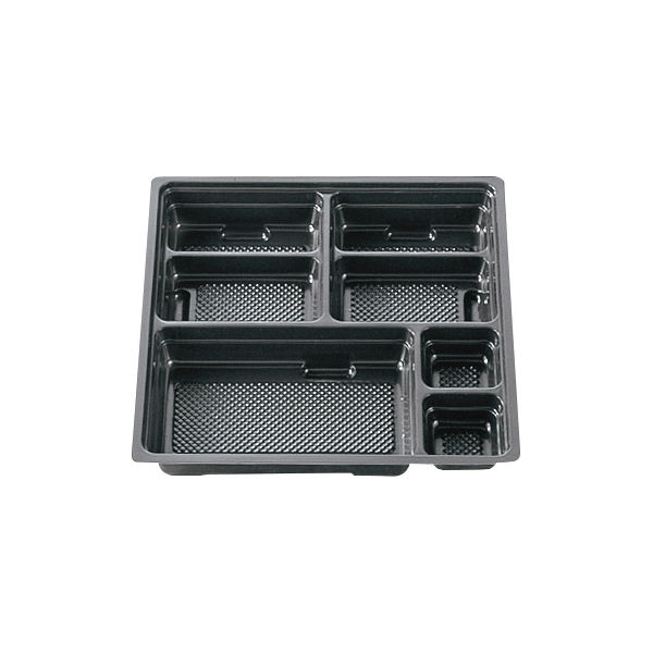 北原産業 弁当容器 中仕切70-70A C-1黒 300枚(50枚×6) CB-7075 1ケース(300枚入(50枚×6袋))（直送品）