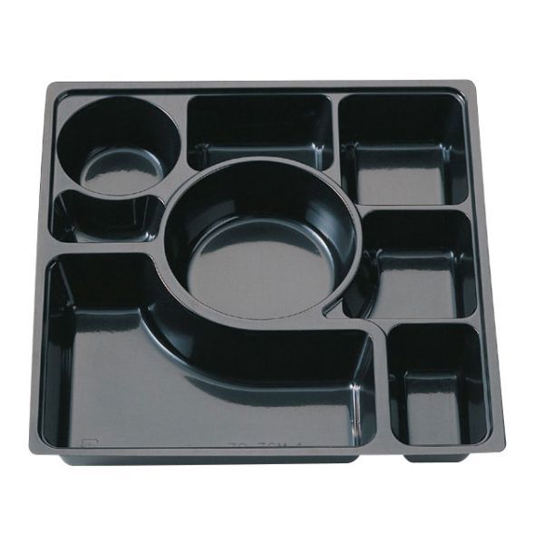 北原産業 弁当容器 中仕切70-70A M-1黒 300枚(50枚×6) CB-7103 1ケース(300枚入(50枚×6袋))（直送品）