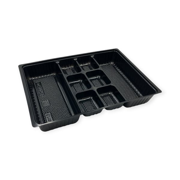 北原産業 弁当容器 中仕切80-55 C-2黒 300枚(50枚×6) CB-8058 1ケース(300枚入(50枚×6袋))（直送品）