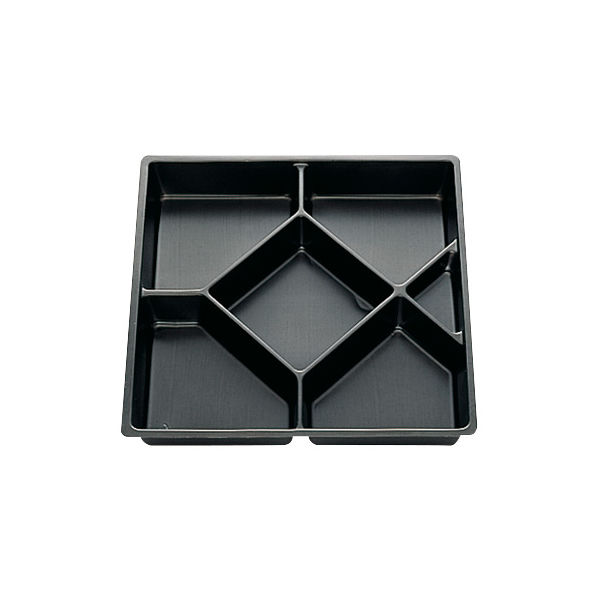 北原産業 弁当容器 中仕切80-80 C-4黒 300枚(50枚×6) CB-8094 1ケース(300枚入(50枚×6袋))（直送品）