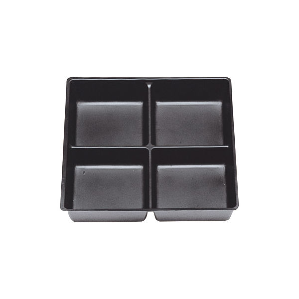 北原産業 弁当容器 中仕切80-80 C-1黒 300枚(50枚×6) CB-808B 1ケース(300枚入(50枚×6袋))（直送品）