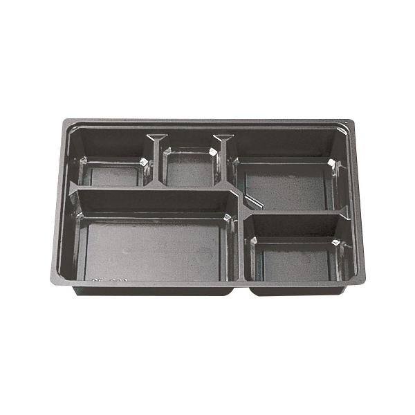 北原産業 弁当容器 中仕切85-60A 黒 300枚(50枚×6) CB-8562 1ケース(300枚入(50枚×6袋))（直送品）