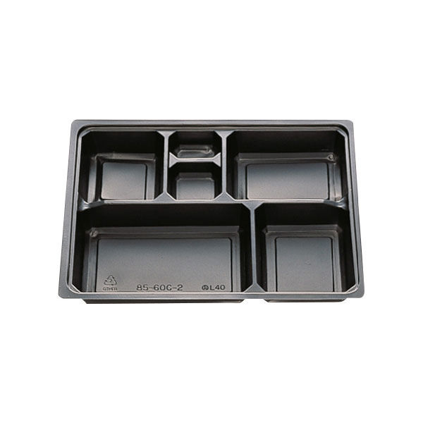 北原産業 弁当容器　中仕切85-60 C-2黒カルプ　300枚(50枚×6) CB-8567（直送品）