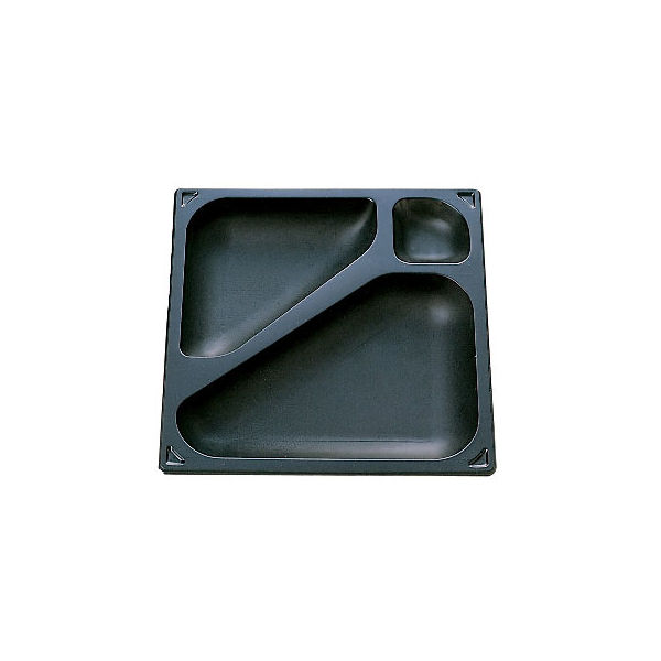 北原産業 弁当容器 中仕切85-85 C-4黒カルプ 160枚(20枚×8) CB8598 1ケース(160枚入(20枚×8袋))（直送品）