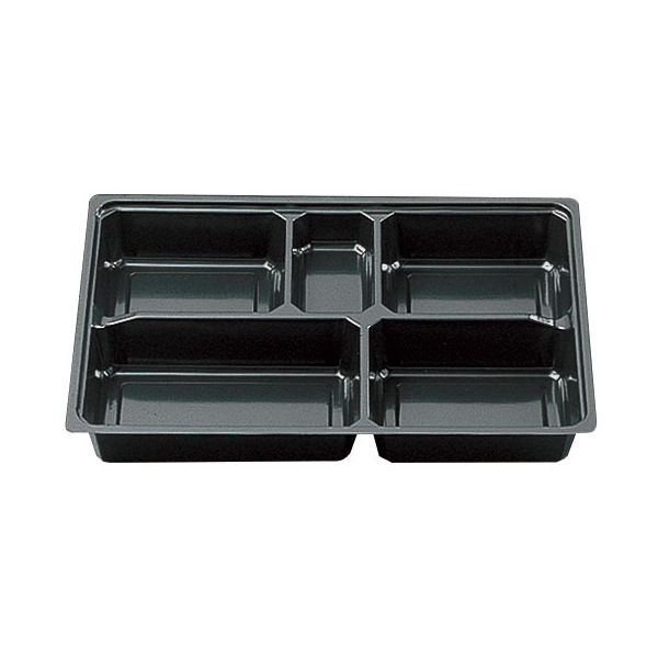 北原産業 弁当容器 中仕切90-65A 黒 300枚(50枚×6) CB-9067 1ケース(300枚入(50枚×6袋))（直送品）
