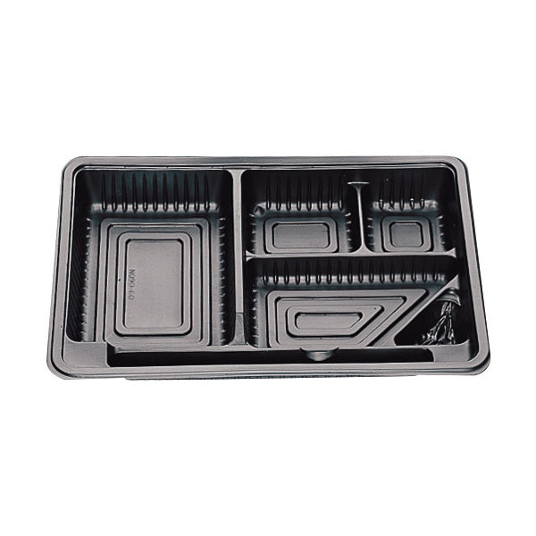 北原産業 弁当容器 中仕切90-60 黒カルプ 300枚(50枚×6) CB-906M 1ケース(300枚入(50枚×6袋))（直送品）