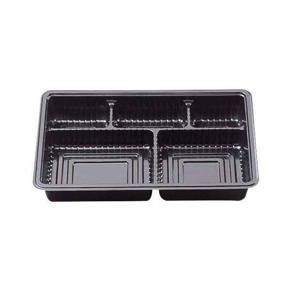 北原産業 弁当容器 中仕切90-60A 黒カルプ 300枚(50枚×6) CB-906N 1ケース(300枚入(50枚×6袋))（直送品）