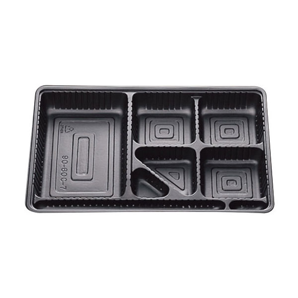 北原産業 弁当容器　中仕切90-60 C-7黒カルプ　300枚(50枚×6) CB-906W（直送品）