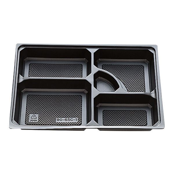 北原産業 弁当容器　中仕切90-65 C-1黒カルプ　300枚(50枚×6) CB-907L（直送品）