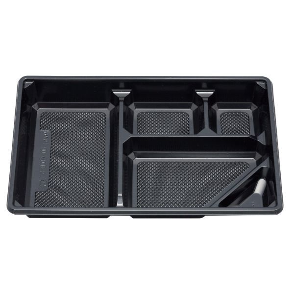 北原産業 弁当容器 中仕切90-60 B-2黒 300枚(50枚×6) CB-9087 1ケース(300枚入(50枚×6袋))（直送品）