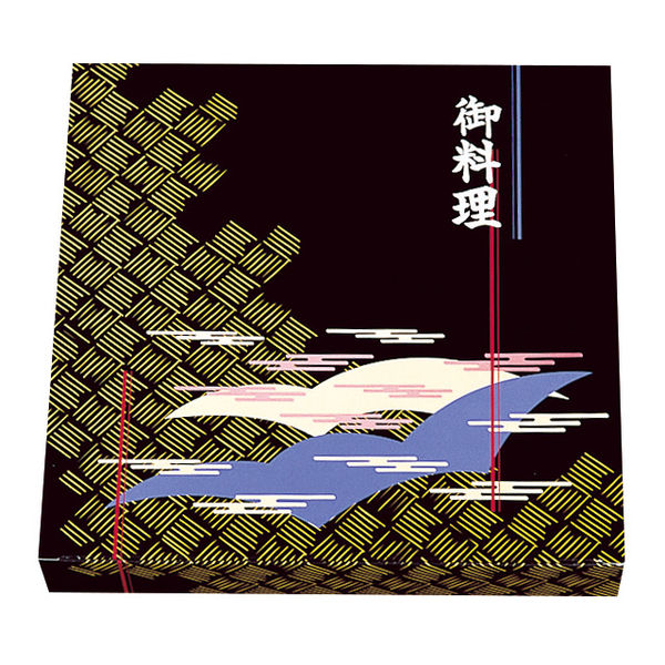 北原産業 弁当容器　85-85山波 ワンピース紙ボックス本体　160枚(40枚×4) CE-8590（直送品）