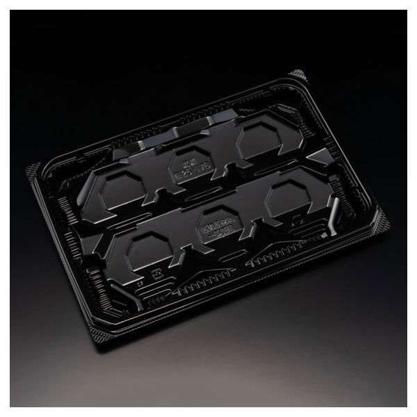 刺身容器　バイオ 流派 盛25-17B 黒　400枚(50枚×8) FAPK671　リスパック（直送品）