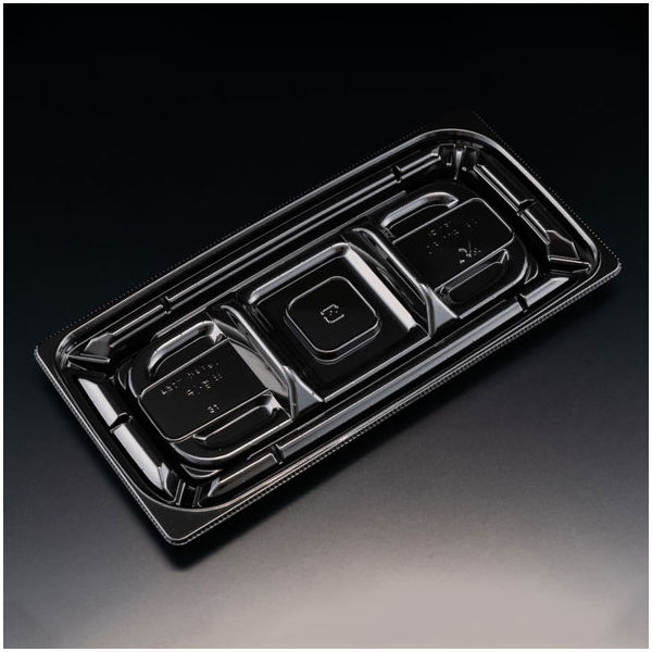 惣菜容器　バイオカップ 優枠 23-11B-3S 黒　600枚(50枚×12) PABH516　リスパック（直送品）