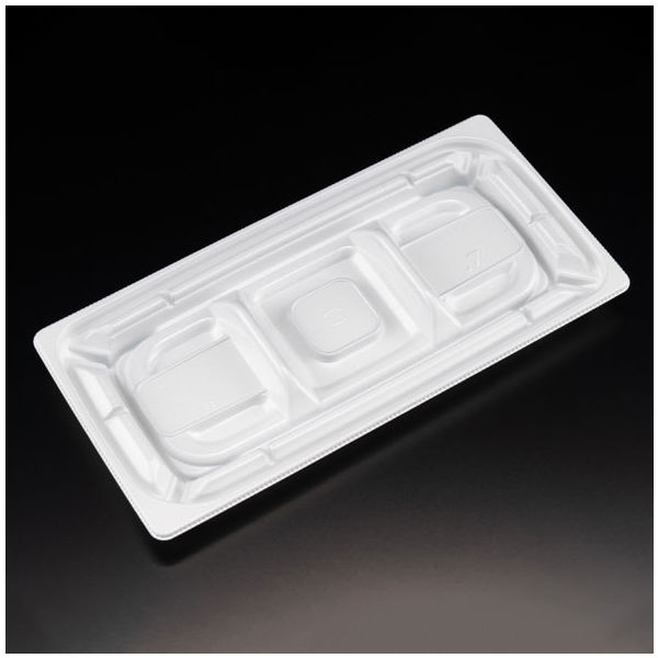 惣菜容器　バイオカップ 優枠 23-11B-3S 白　600枚(50枚×12) PABH517　リスパック（直送品）