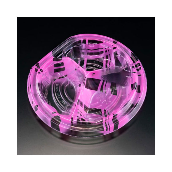 サラダ・フルーツ容器　バイオ パティー 16B-3S ふわピンク　900枚(50枚×18) PBPT285　リスパック（直送品）