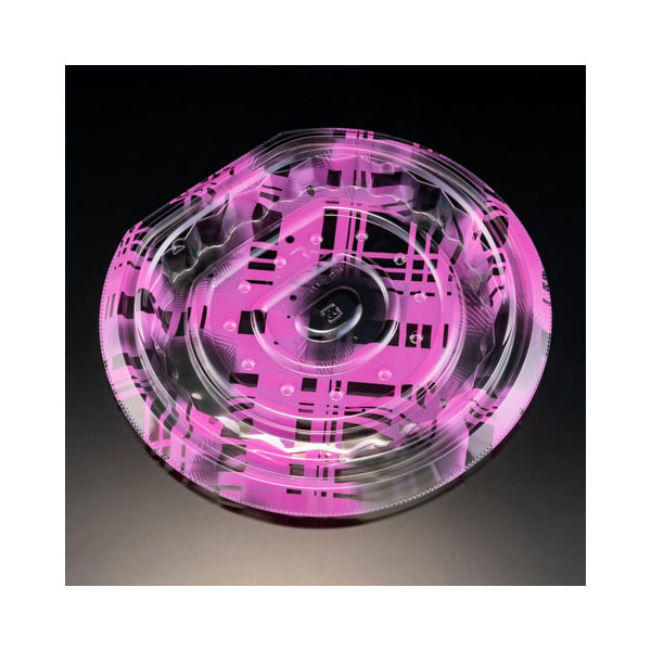 サラダ・フルーツ容器　バイオ パティー 20B ふわピンク　400枚(50枚×8) PBPT455　リスパック（直送品）