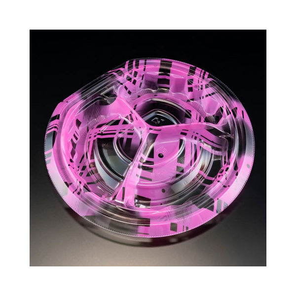 サラダ・フルーツ容器　バイオ パティー 20B-3S ふわピンク　400枚(50枚×8) PBPT485　リスパック（直送品）