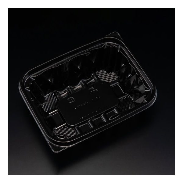 サラダ容器　バイオ アソートケース 16-13B(48) 黒　900枚(50枚×18) PBPU312　リスパック（直送品）