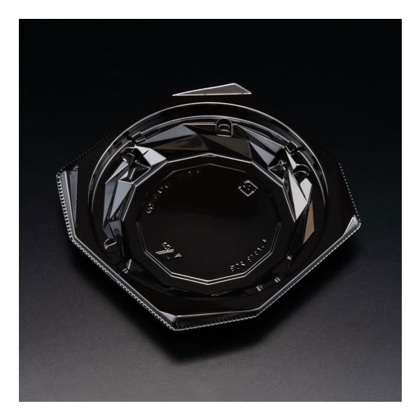 惣菜容器　バイオ キラカク 13-25B 黒　1200枚(50枚×24) PBPV172　リスパック（直送品）